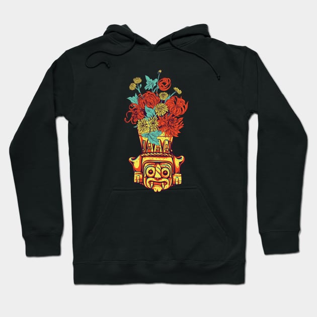 Aztec Flower art unusual Design Hoodie by Foxxy Merch